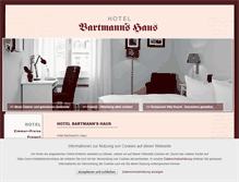 Tablet Screenshot of hotelbartmannshaus.de